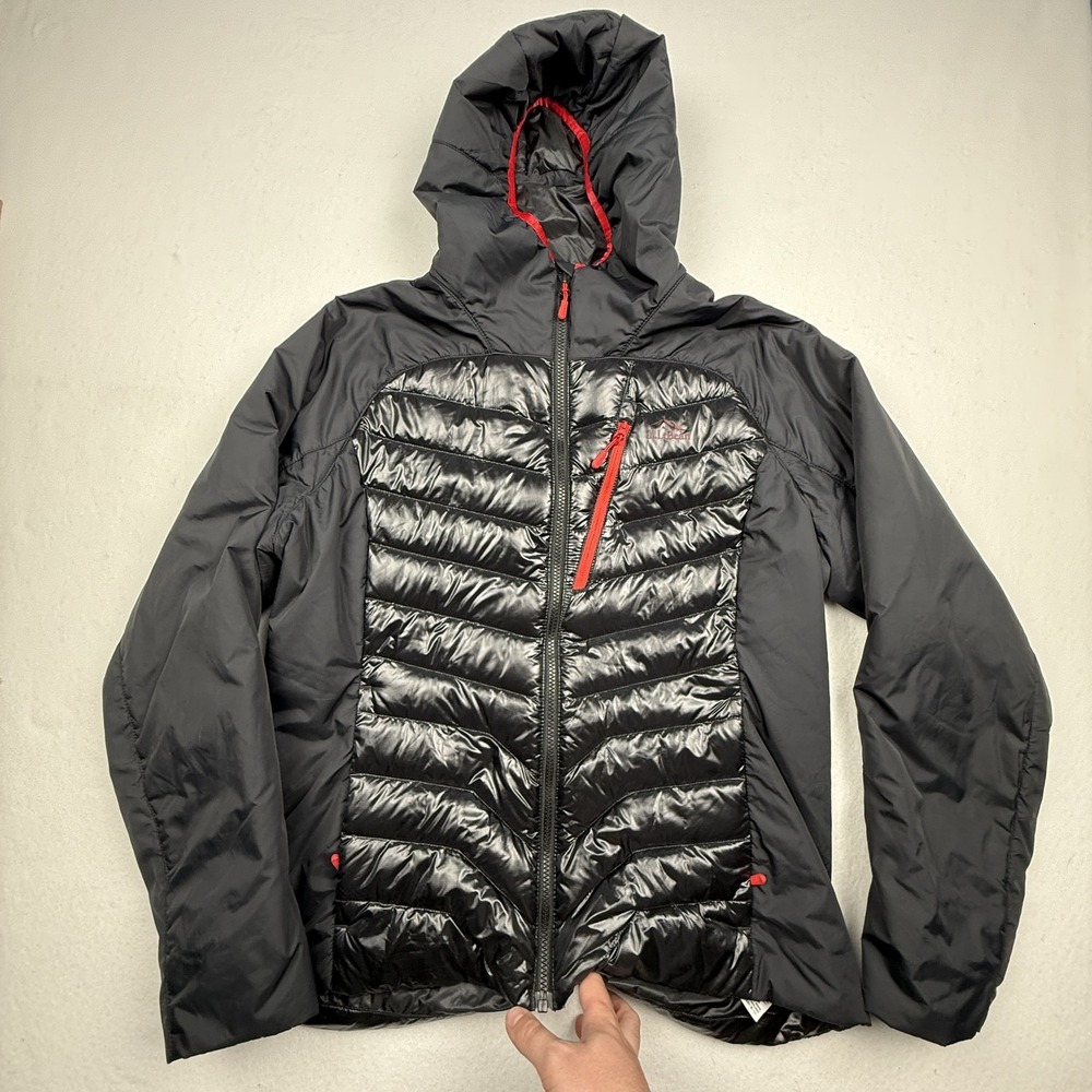 L.L. Bean Jacket Women's Large Black Hooded DownTek Puffer Insulated Outdoor